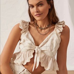 Anthropologie Raissa Front Tie Cami